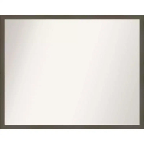 30" x 24" Non-Beveled Svelte Clay Gray Wood Bathroom Wall Mirror - Amanti Art