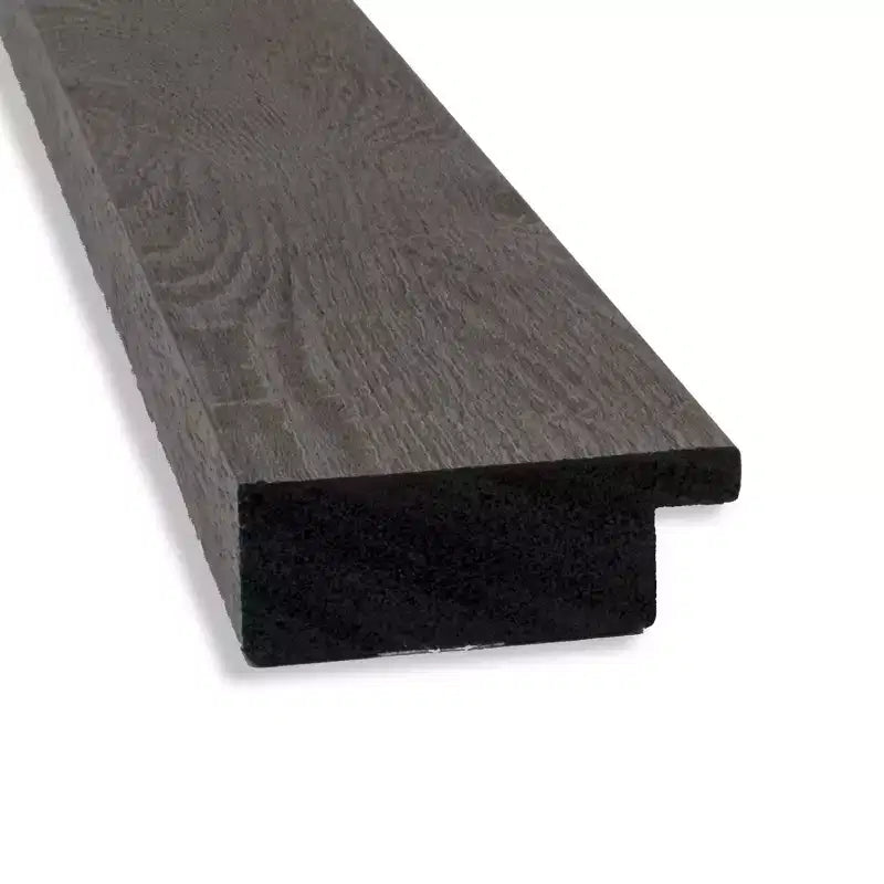 Miroir de porte étroit pleine longueur en planche rustique grise non biseautée de 18" x 52"