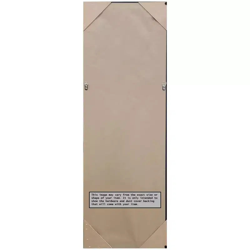 Miroir de porte étroit pleine longueur en planche rustique grise non biseautée de 18" x 52"