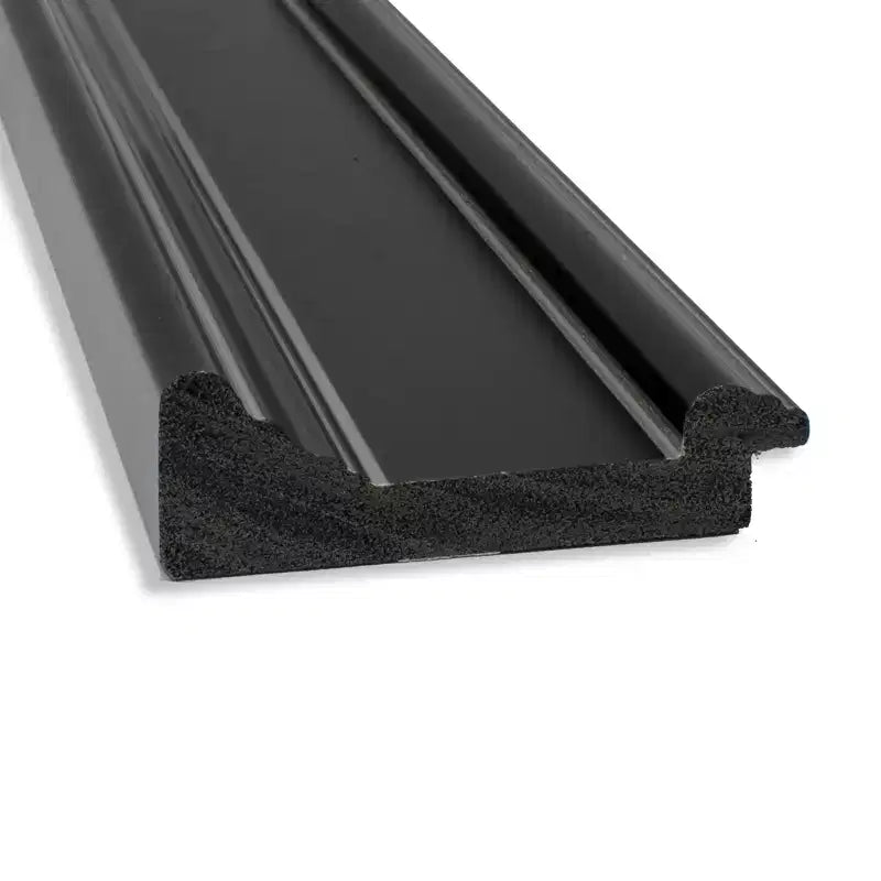 Miroir de porte long non biseauté noir 20 x 54 pouces, à suspendre, aucun assemblage requis