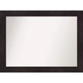 Amanti Art 44"x33" Non-Beveled Espresso Wall Mirror: Modern Decor, Includes Mounting Hardware