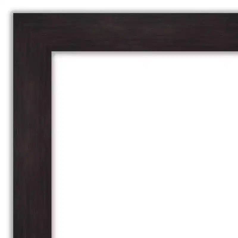 Miroir mural espresso non biseauté 44" x 33", décoration moderne, quincaillerie de montage incluse