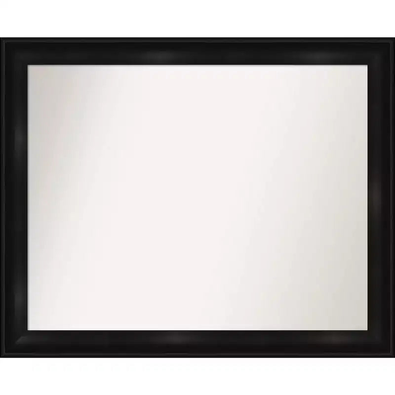 32" x 26" Non-Beveled Grand Black Narrow Wall Mirror - Amanti Art