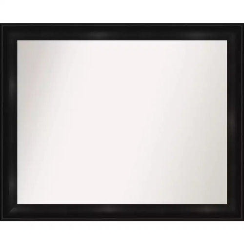 32" x 26" Non-Beveled Grand Black Narrow Wall Mirror - Amanti Art