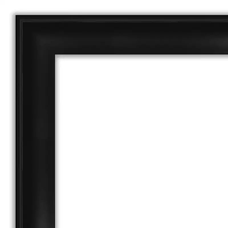 Miroir mural 32" x 26" grand noir étroit sans biseau