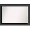 41" x 29" Non-Beveled Tuxedo Black Bathroom Wall Mirror - Amanti Art: Modern Rectangle, Polystyrene Frame, Wall Mounted