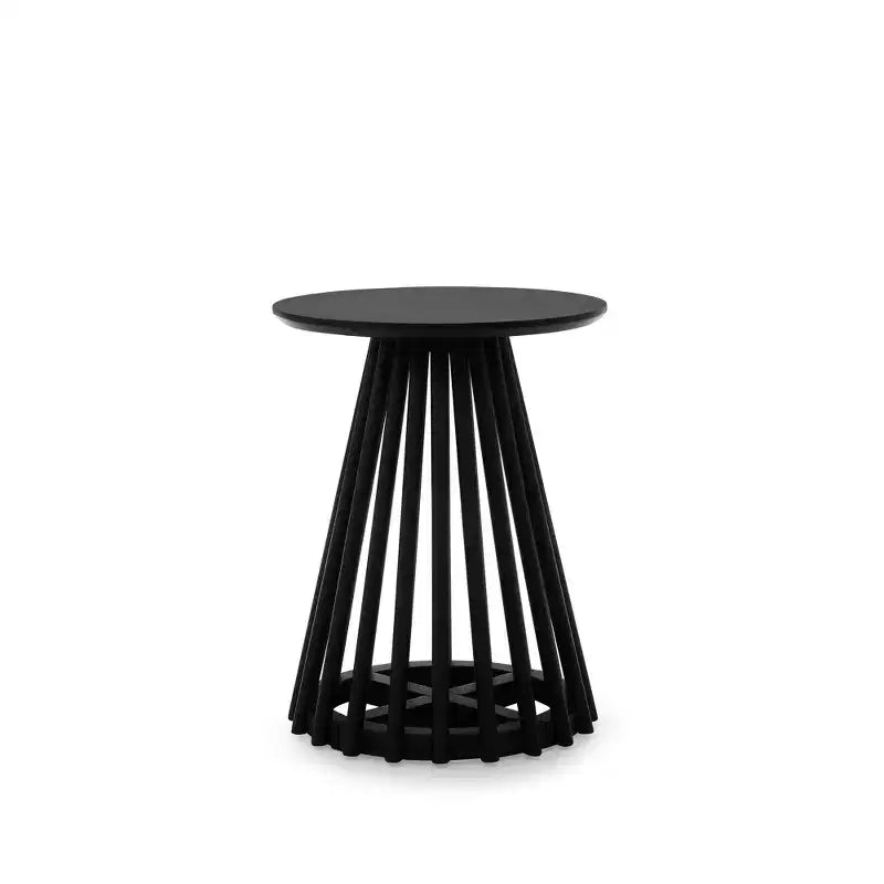 Table basse ronde en bois de 15,75 po