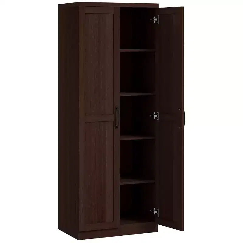 Garde-manger de cuisine, meuble de rangement autonome à 5 niveaux avec 2 étagères réglables pour salle à manger, salon