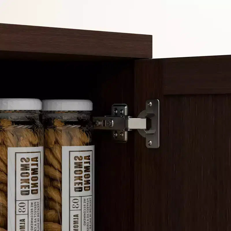 Garde-manger de cuisine, meuble de rangement autonome à 5 niveaux avec 2 étagères réglables pour salle à manger, salon