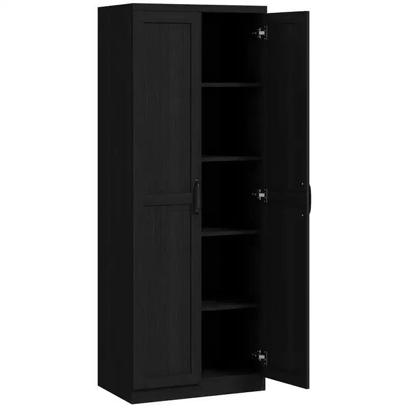 Garde-manger de cuisine, meuble de rangement autonome à 5 niveaux avec 2 étagères réglables pour salle à manger, salon