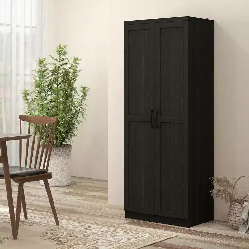 Garde-manger de cuisine, meuble de rangement autonome à 5 niveaux avec 2 étagères réglables pour salle à manger, salon