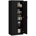 HOMCOM Kitchen Pantry, Freestanding 5-tier Storage Cabinet with 2 Adjustable Shelves for Dining Room, Living Room