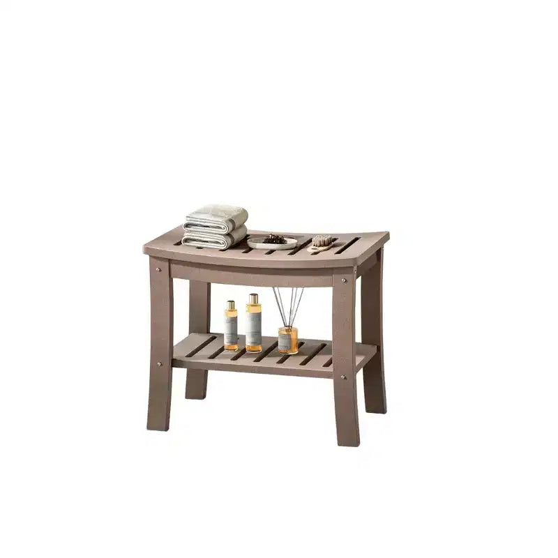 Banc de douche, tabouret de douche étanche en PEHD de 52,3 cm, chaise de salle de bain de 181 kg avec étagère de rangement, chaise de salle de bain antidérapante pour personnes âgées