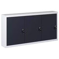 vidaXL Wall Mounted Tool Cabinet Tool Organizer with Shelves Tool Storage