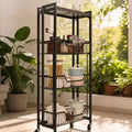 Chariot utilitaire, Chariot de rangement pliable, Facile à monter, Grand espace de rangement pour le bureau, la cuisine, la maison