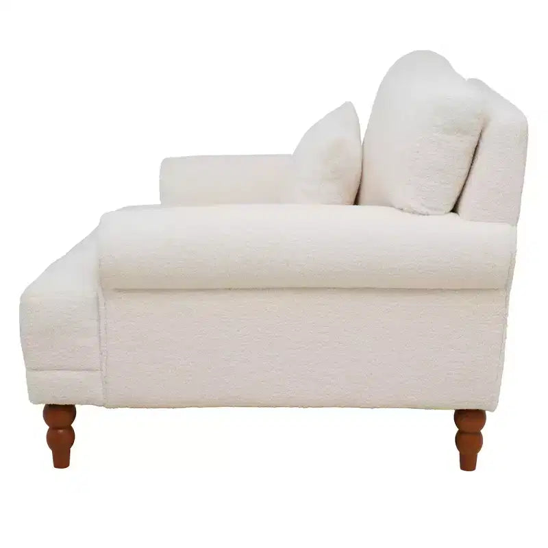 Fauteuil d'appoint surdimensionné avec accoudoirs circulaires et coussin lombaire