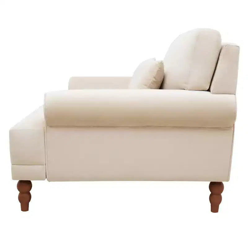 Fauteuil d'appoint surdimensionné avec accoudoirs circulaires et coussin lombaire