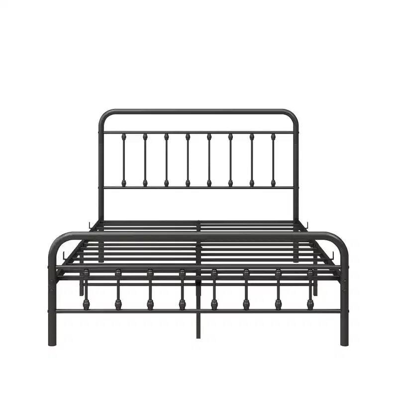 Cadre de lit plateforme en métal pleine grandeur avec support de lattes robuste et rangement sous le lit pour chambre à coucher