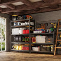 Étagères de rangement à 5 niveaux pour garage, étagère métallique robuste réglable, étagères de garage pour sous-sol, entrepôt, cellier, placard, cuisine
