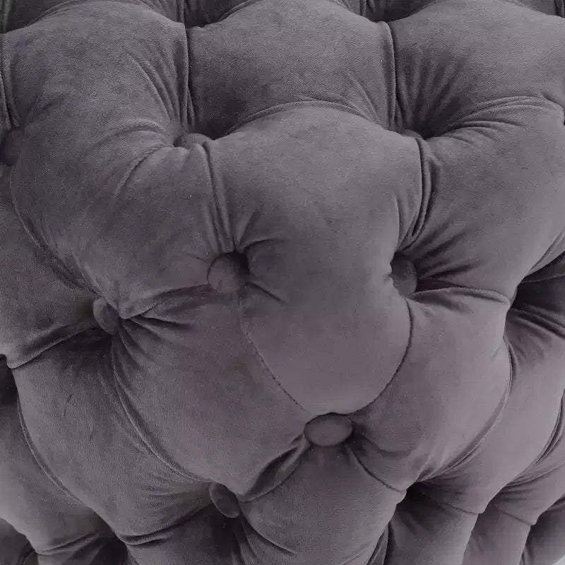Pouf ottoman en velours avec capitonnage à motif losange, banc d'entrée carré, repose-pieds pour le salon