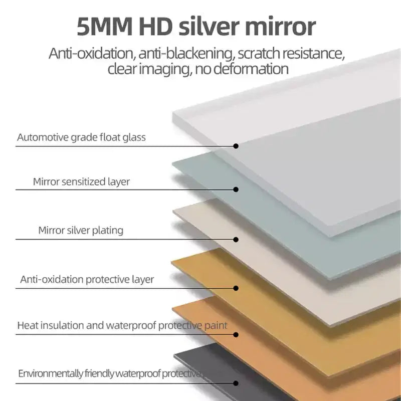 Miroir moderne pleine longueur avec LED réglables, miroir mural et autoportant pour salon, noir