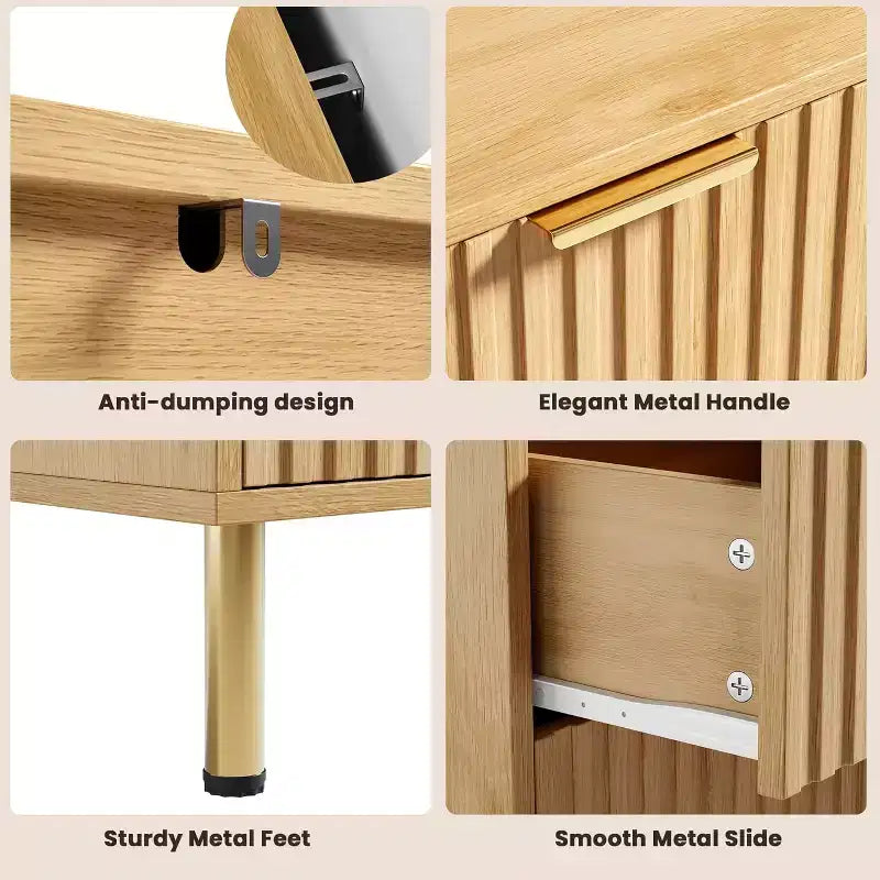 Commode 8 tiroirs pour chambre à coucher, 140 cm de large, en bois moderne, design anti-basculement, organisateur de rangement robuste pour salon, entrée, chambre d'enfant