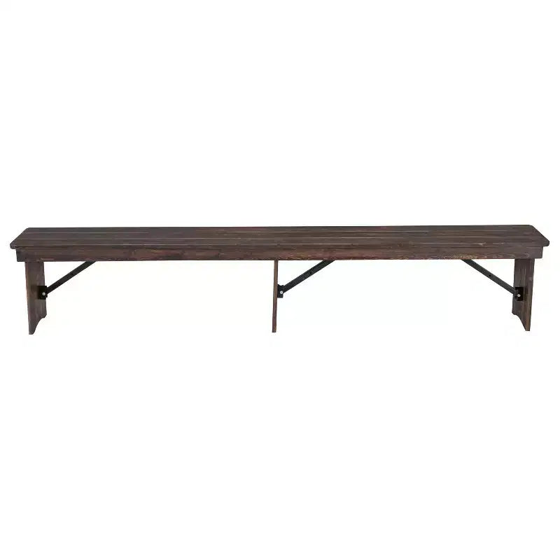 Banc pliant de style campagnard en pin massif 96 x 12
