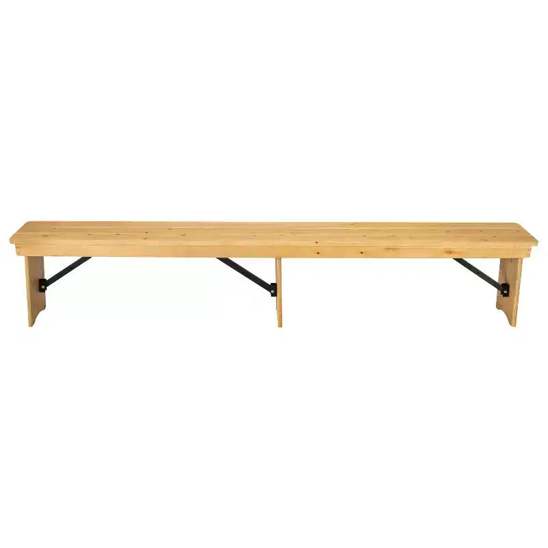 Banc pliant de style campagnard en pin massif 96 x 12