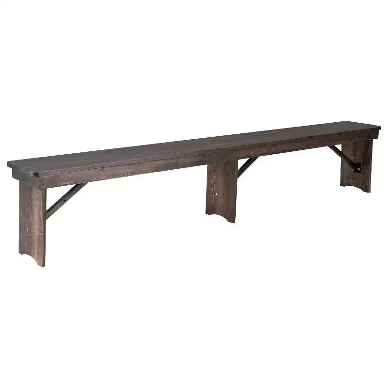 Banc pliant de style campagnard en pin massif 96 x 12